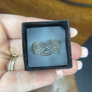 Elegant Silver Braided Ring